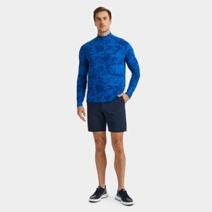 G/Fore Exploded Icon Camo Luxe Surf Blue 1/4 Zip Mens Size XL